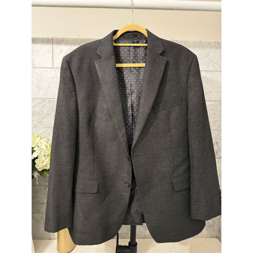 Lauren Ralph Lauren Men's Blazer 44S Charcoal Gray 2 Piece Solid